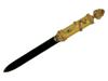 RUSSIAN GILT SILVER ENAMEL JADE LETTER OPENER PIC-0