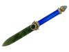 RUSSIAN SILVER JADE GEMSTONE ENAMEL LETTER OPENER PIC-1