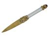 RUSSIAN GILT SILVER ENAMEL GEMSTONE LETTER OPENER PIC-0