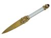 RUSSIAN GILT SILVER ENAMEL GEMSTONE LETTER OPENER PIC-1