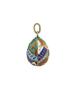 RUSSIAN GILT SILVER CLOISONNE ENAMEL EGG PENDANT PIC-0