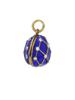 RUSSIAN 84 SILVER ENAMEL DIAMONDS EGG LOCKET PENDANT PIC-2