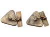 PAIR OF RUSSIAN SILVER GILT CUFFLINKS WITH RUBIES PIC-2