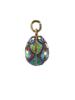 RUSSIAN 88 GILT SILVER ENAMEL EASTER EGG PENDANT PIC-2