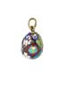 RUSSIAN 88 GILT SILVER ENAMEL EASTER EGG PENDANT PIC-0