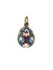 RUSSIAN 88 GILT SILVER ENAMEL EASTER EGG PENDANT PIC-1