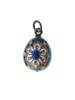 RUSSIAN GILT SILVER CLOISONNE ENAMEL EGG PENDANT PIC-3