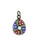 RUSSIAN GILT SILVER CLOISONNE ENAMEL EGG PENDANT PIC-0