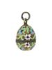 RUSSIAN 84 GILT SILVER ENAMEL EASTER EGG PENDANT PIC-2