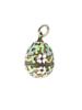 RUSSIAN 84 GILT SILVER ENAMEL EASTER EGG PENDANT PIC-1