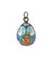 RUSSIAN 88 SILVER CLOISONNE ENAMEL SWAN EGG PENDANT PIC-0