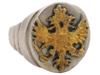 RUSSIAN GILT SILVER IMPERIAL EAGLE SIGNET RING PIC-1