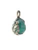 RUSSIAN SILVER FLORAL MALACHITE EASTER EGG PENDANT PIC-3