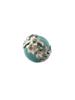 RUSSIAN SILVER FLORAL MALACHITE EASTER EGG PENDANT PIC-4