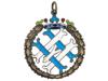 RUSSIAN 88 SILVER ENAMEL IMPERIAL MONOGRAM PENDANT PIC-0