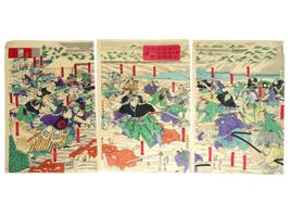19TH CEN JAPANESE WOODBLOCK BY YOSHITORA UTAGAWA