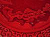 CHINESE RED CINNABAR VASE AND PLATE WITH STAND SET PIC-6