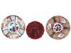 VINTAGE CHINESE IMARI PORCELAIN AND CINNABAR PLATES PIC-0