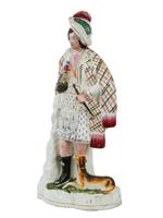 ENGLISH STAFFORDSHIRE FIGURINE OF ROBERT BRUCE