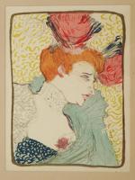 AFTER TOULOUSE-LAUTREC FEMALE PORTRAIT LITHOGRAPH