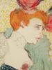 AFTER TOULOUSE-LAUTREC FEMALE PORTRAIT LITHOGRAPH PIC-2