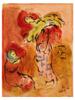 1960 BIBLICAL COLOR LITHOGRAPH BY MARC CHAGALL PIC-0