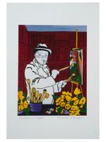 1997 WINSTON CHURCHILL LITHOGRAPH BY EDWINA SANDYS