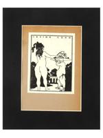 ART NOUVEAU EX LIBRIS PRINT BY AUBREY BEARDSLEY