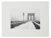 MICHAEL J LEU BROOKLYN BRIDGE HAND SIGNED PRINT PIC-0