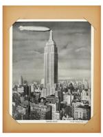 1931 PHOTOGRAPH EMPIRE STATE BUILDING GRAF ZEPPELIN