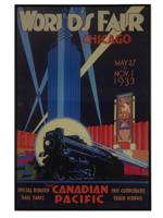 1933 AMERICAN WORLDS FAIR CHICAGO LITHOGRAPHIC POSTER