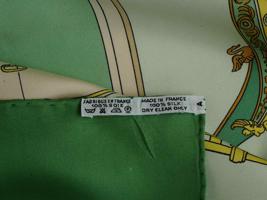 VINTAGE HERMES SPRINGS SILK SCARF IN GREEN IOB