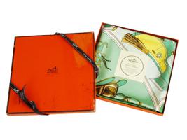 VINTAGE HERMES SPRINGS SILK SCARF IN GREEN IOB