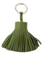 HERMES CARMEN GREEN LEATHER TASSEL KEY RING IOB