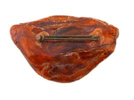 VINTAGE BROOCH MADE OF NATURAL BALTIC AMBER