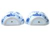 PAIR WALL MOUNT BLUE WHITE CHINESE PORCELAIN VASES PIC-6