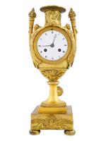 ANTIQUE EARLY 19TH C FRENCH EMPIRE ORMOLU CLOCK