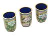 COLLECTION OF CHINESE FLORAL CLOISONNE ENAMEL CUPS PIC-1