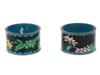 CHINESE CLOISONNE ENAMEL BOWLS AND NAPKIN RINGS SET PIC-5