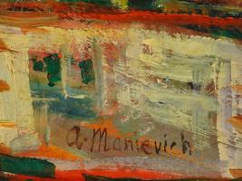 ABRAHAM MANIEVICH RUSSIAN DOUBLE SIDE OIL PAINTINGS