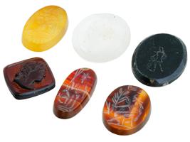 COLLECTION OF ANCIENT ROMAN GLASS INTAGLIO SEALS