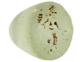 ANCIENT NEAR EASTERN SASSANIAN CARVED GLASS CONE SEAL