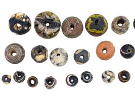 COLLECTION OF ANCIENT ROMAN MOSAIC GLASS STONE BEADS