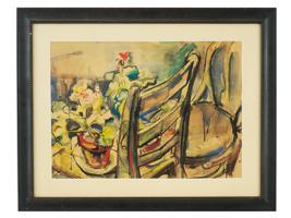 FRENCH STILL LIFE WATERCOLOR PAINTING BY JEAN DUFY