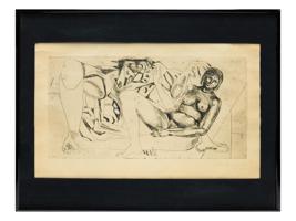 RUSSIAN NUDE HAND SIGNED ETCHING BY ERNST NEIZVESTNY