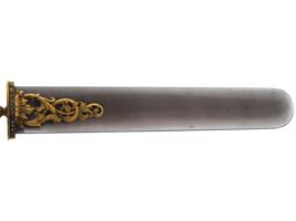 RUSSIAN SILVER JADE DIAMONDS LETTER OPENER KNIFE