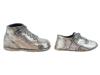 PAIR OF EUROPEAN SILVER PLATED BABY SHOES DESK DECOR PIC-1