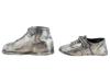 PAIR OF EUROPEAN SILVER PLATED BABY SHOES DESK DECOR PIC-3