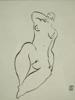 CHINESE FRENCH NUDE PAINTING ATTR TO SANYU CHANG YU PIC-1