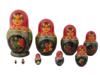 VINTAGE RUSSIAN HAND PAINTED MATRYOSHKA DOLL SET PIC-0